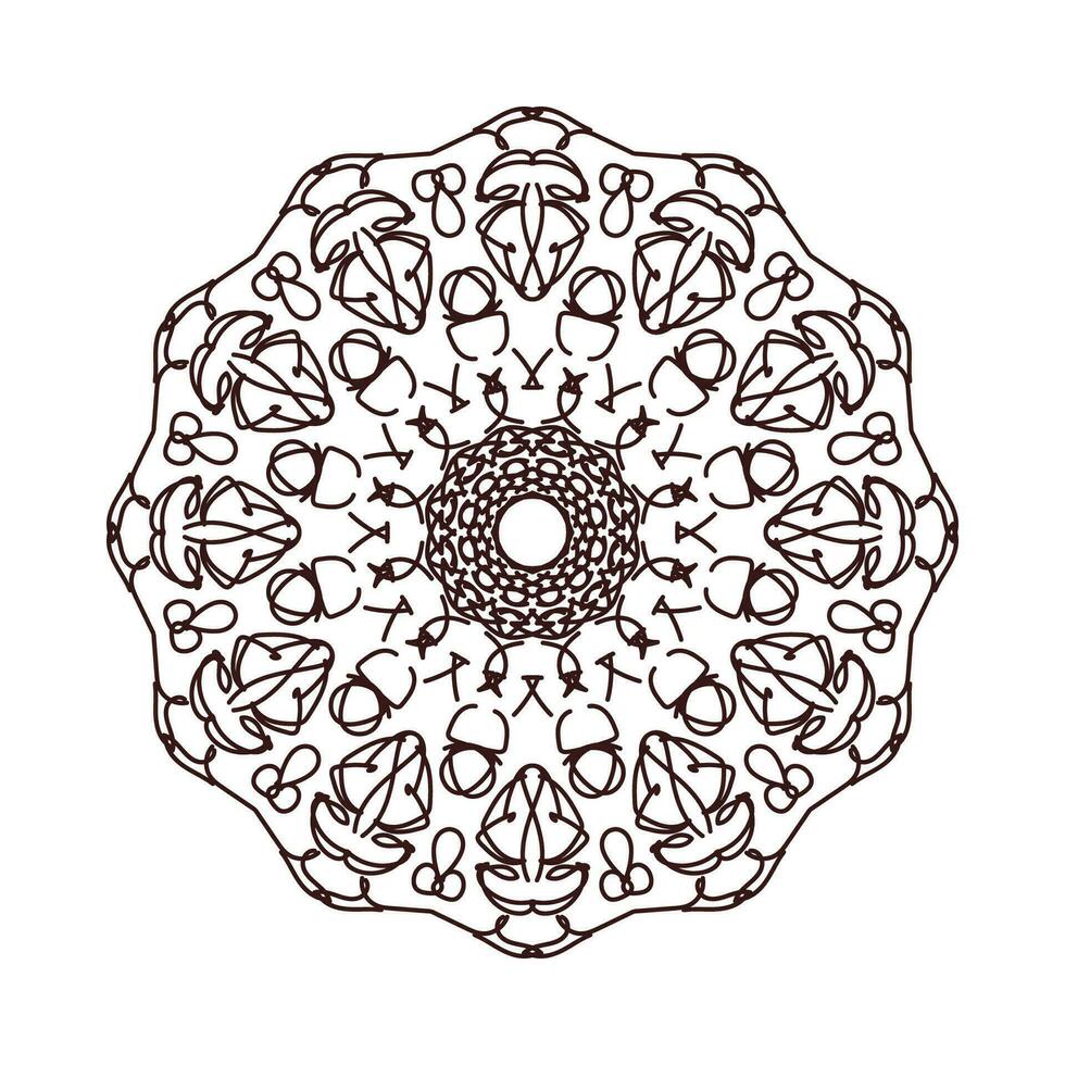 handgezeichnetes Mandala. Dekoration in ethnisch orientalischem Gekritzelornament vektor