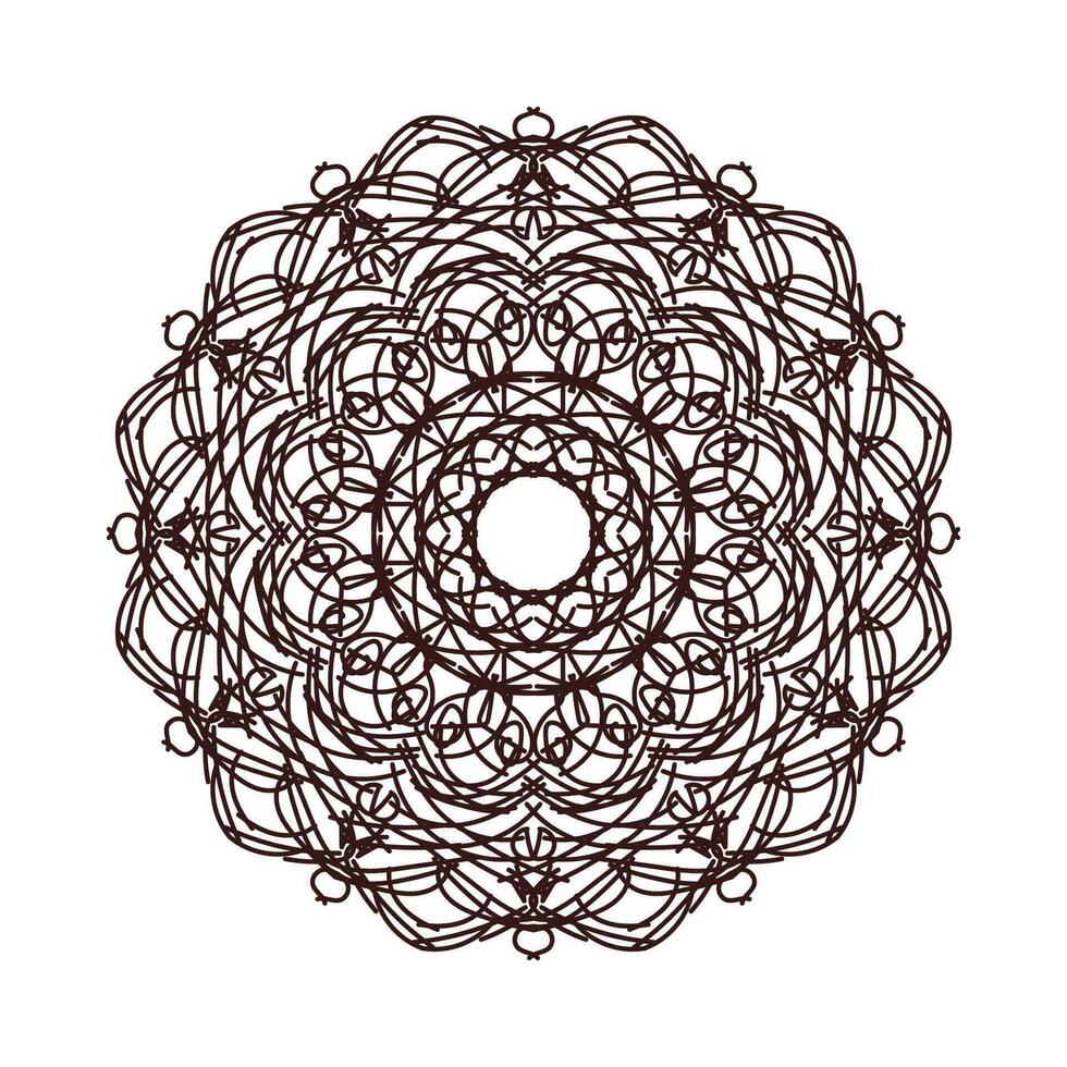 handgezeichnetes Mandala. Dekoration in ethnisch orientalischem Gekritzelornament vektor