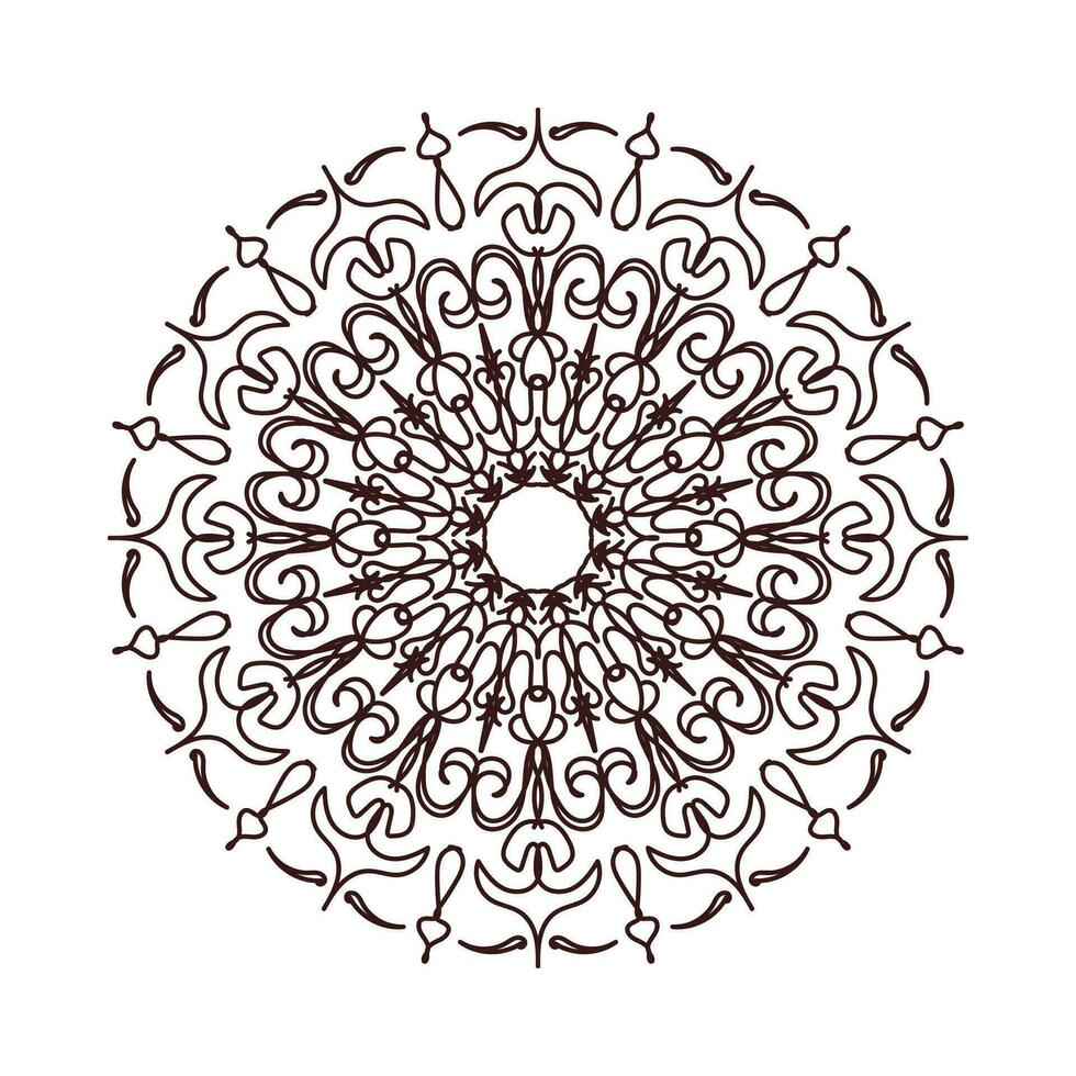 handgezeichnetes Mandala. Dekoration in ethnisch orientalischem Gekritzelornament vektor