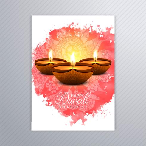 Nette Broschüre für diwali Schablone buntes diwali vektor