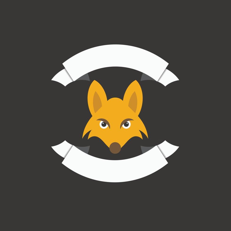 Fuchs-Logo-Themen in fettem Vektorbild vektor