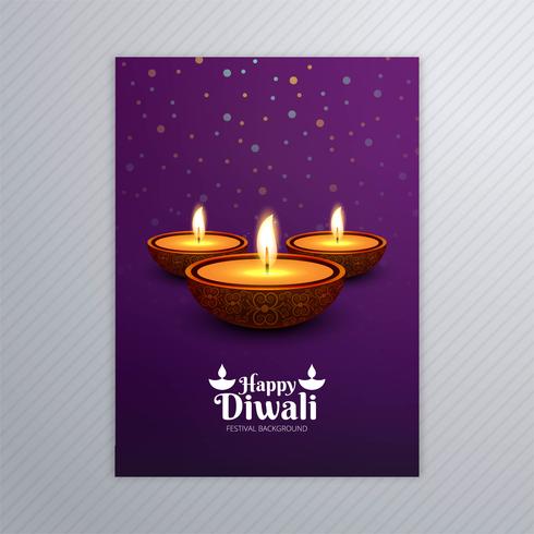 Trevlig broschyr för diwali mall färgglada diwali vektor