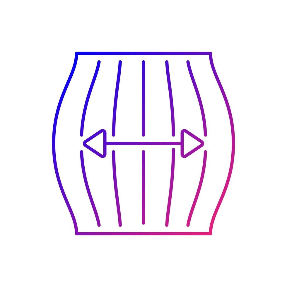 Stretch-Gewebe-Eigenschaft Gradient linearer Vektor-Symbol vektor