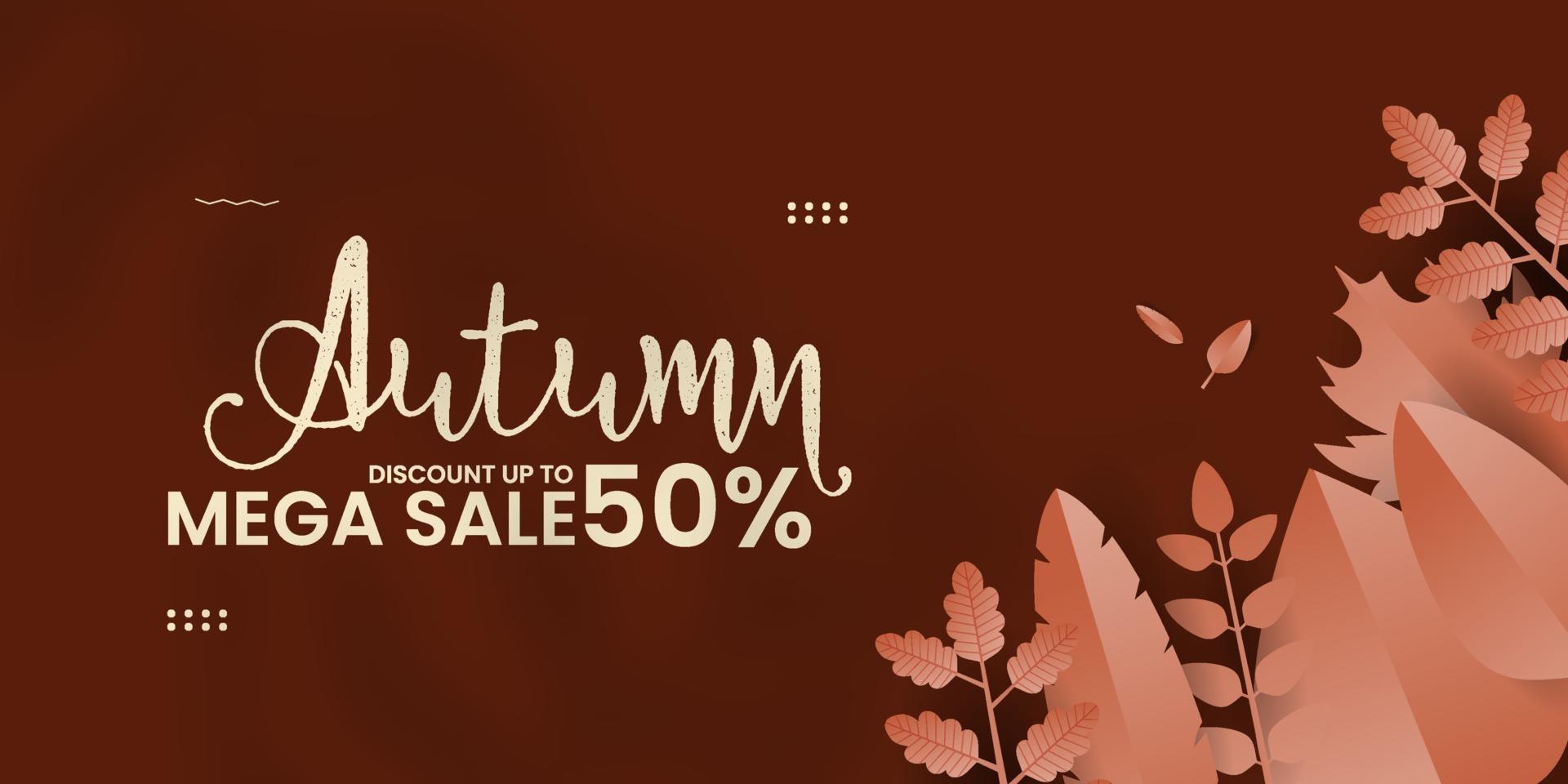 Herbst Mega Sale Hintergrund vektor