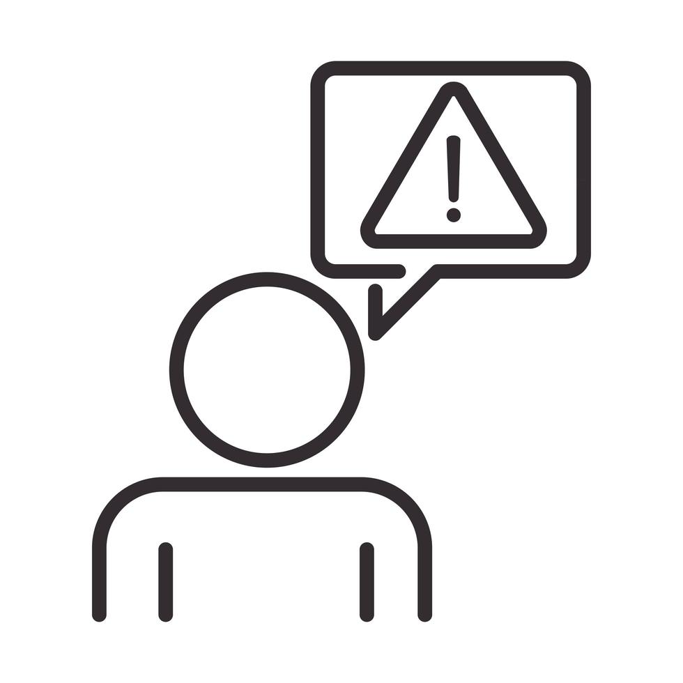 varning ikon avatar fel tecken uppmärksamhet fara utropstecken försiktighetslinje stil design vektor