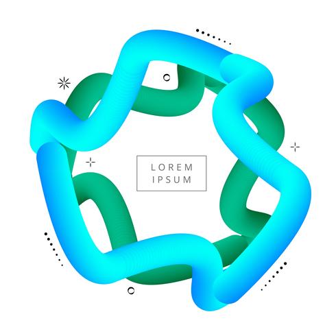 Abstrakt färgrik geometrisk bakgrund. 3D-flytformen illustreras vektor