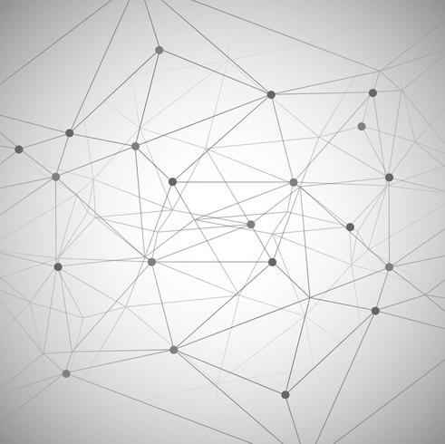 Abstrakta polygonala linjer på en vit bakgrund illustration vect vektor