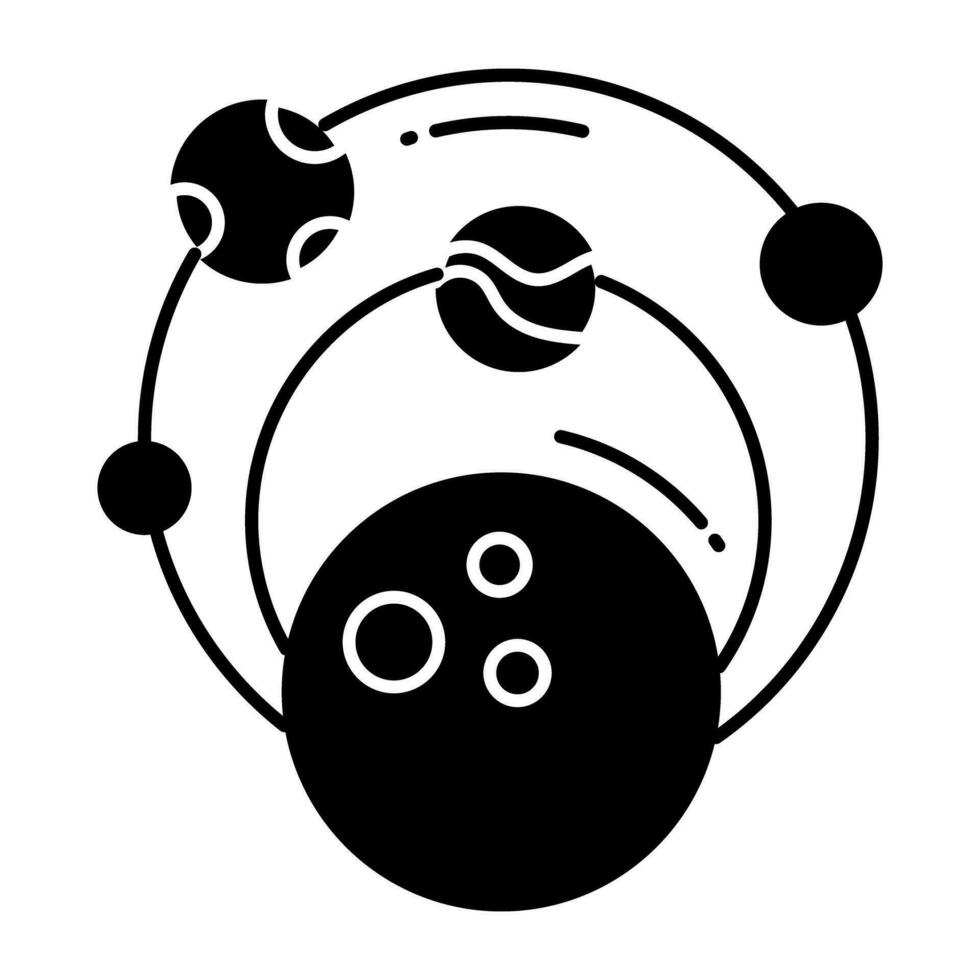 modern Design Symbol von drehend Planet vektor