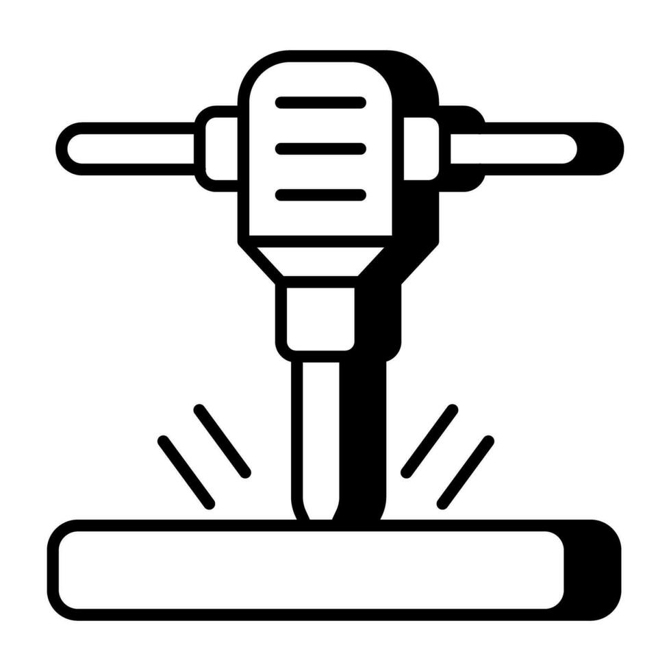 Premium-Download-Symbol der Handbohrmaschine vektor