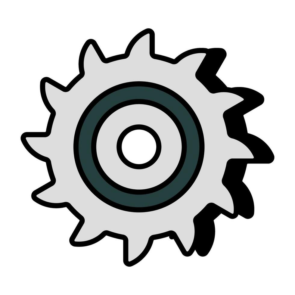 redigerbar designikon för cirkelsåg vektor