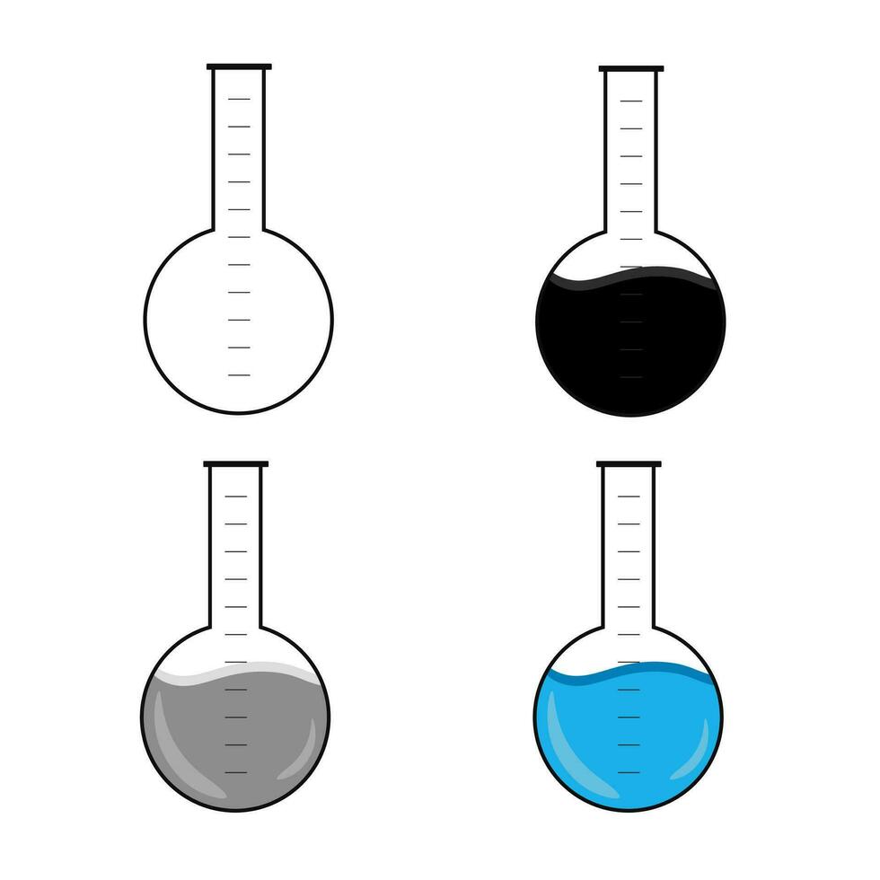 abstrakt kemist flaska silhuett illustration vektor