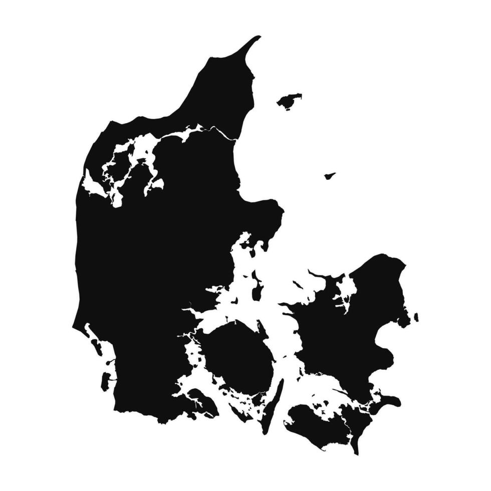abstrakt Silhouette Dänemark einfach Karte vektor