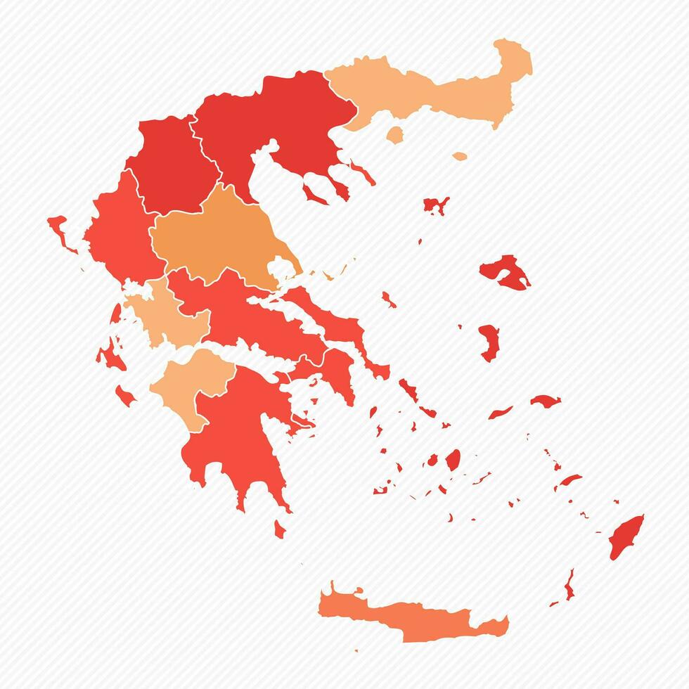färgrik grekland dividerat Karta illustration vektor