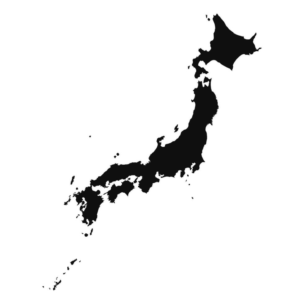 abstrakt Silhouette Japan einfach Karte vektor