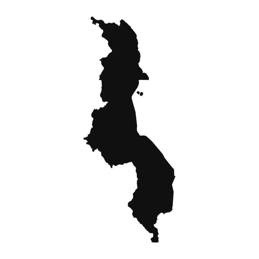 abstrakt Silhouette Malawi einfach Karte vektor