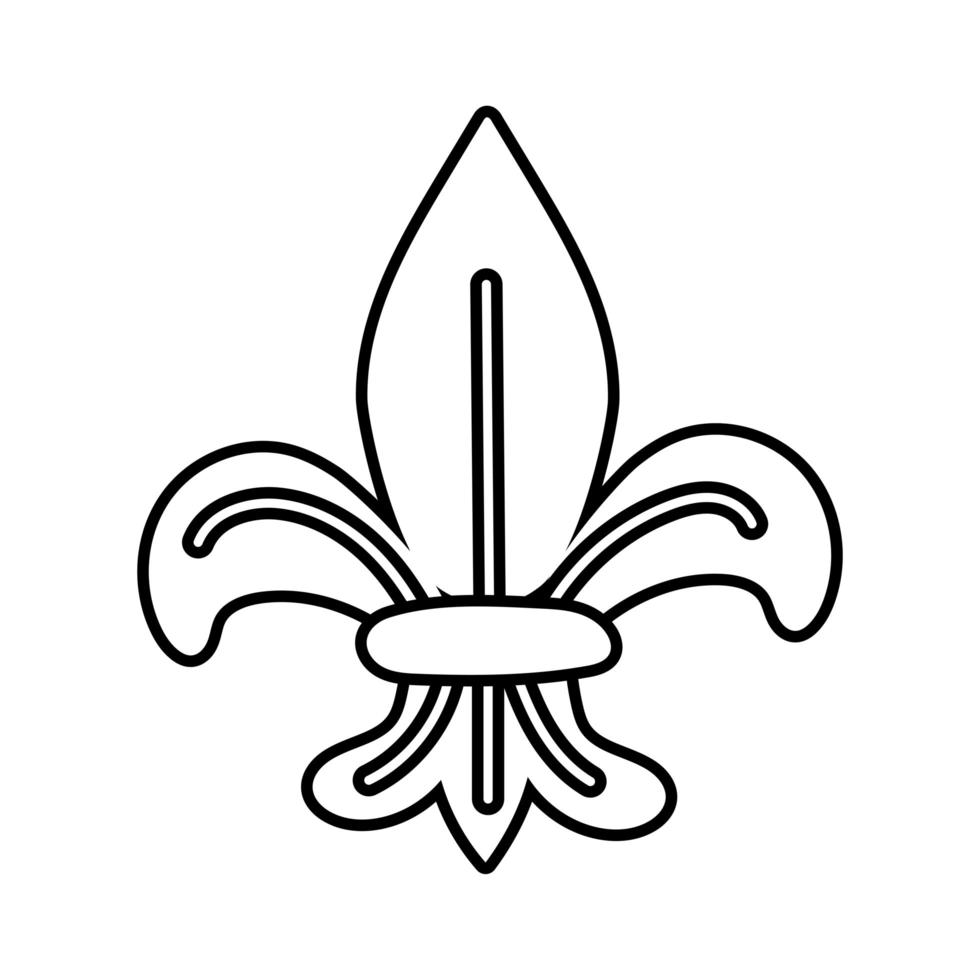Symbol für den Linienstil des viktorianischen Emblems vektor
