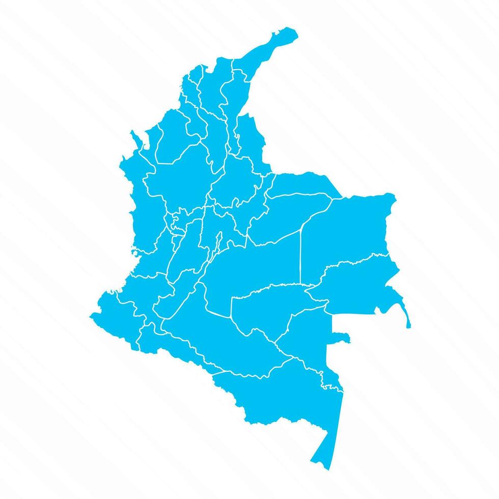 eben Design Karte von Kolumbien mit Einzelheiten vektor