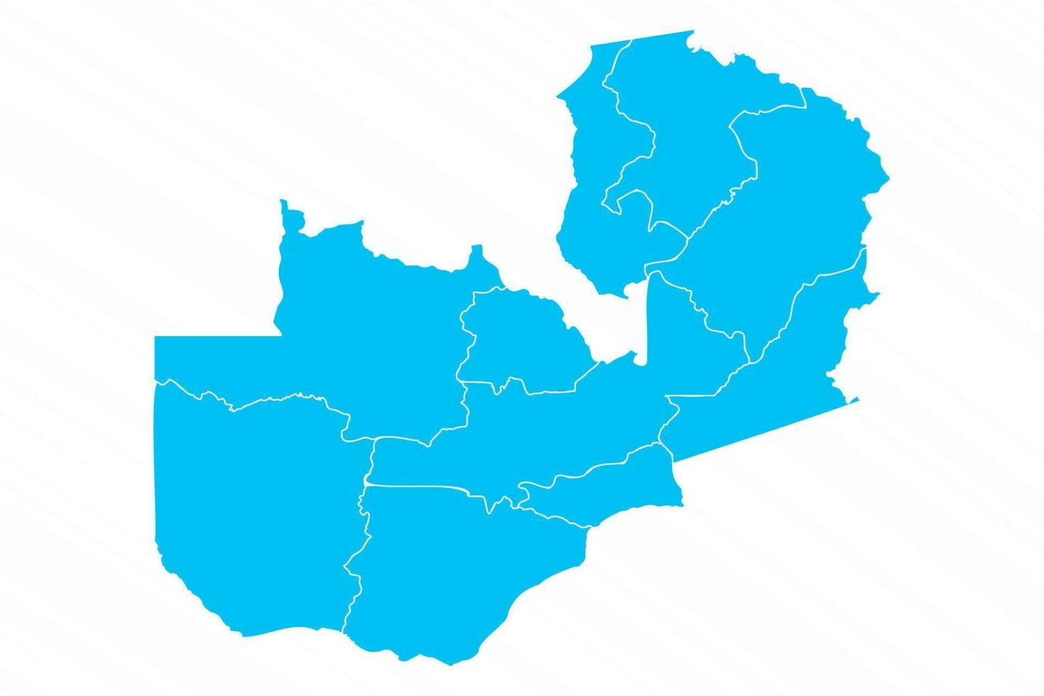 eben Design Karte von Sambia mit Einzelheiten vektor
