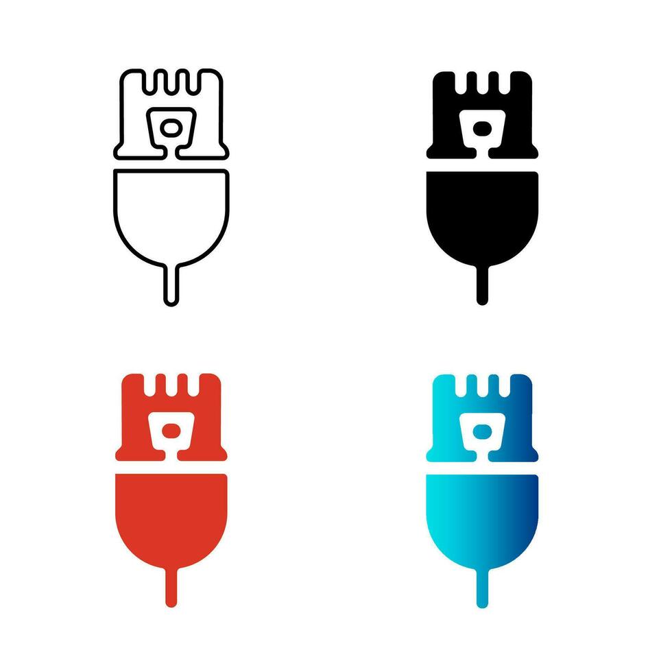 abstrakt Internet Kabel Silhouette Illustration vektor