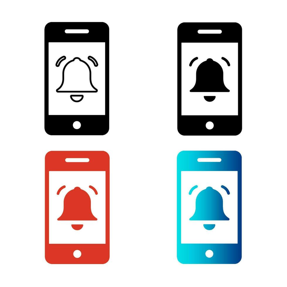 abstrakt Handy, Mobiltelefon Benachrichtigung Silhouette Illustration vektor