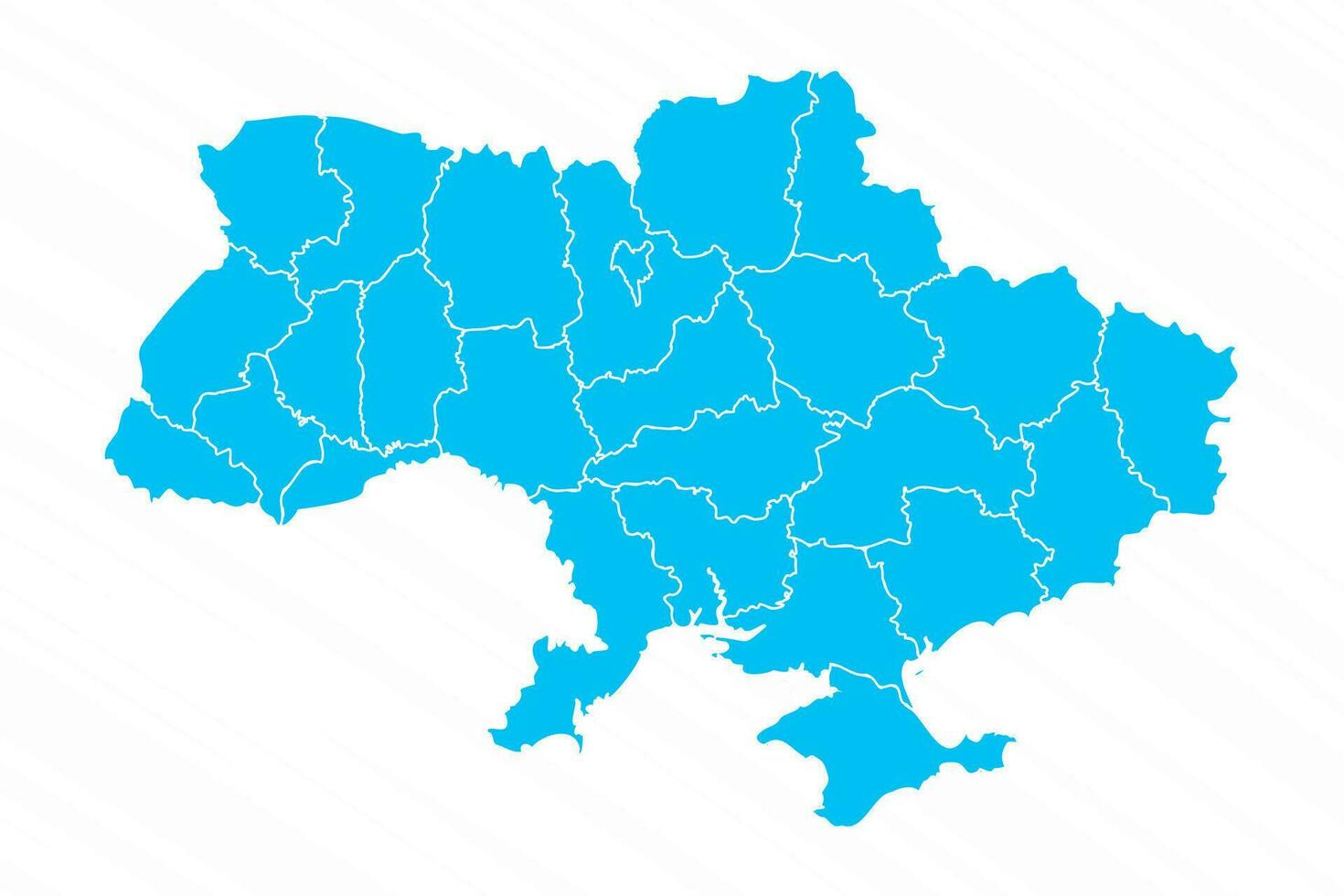 platt design Karta av ukraina med detaljer vektor