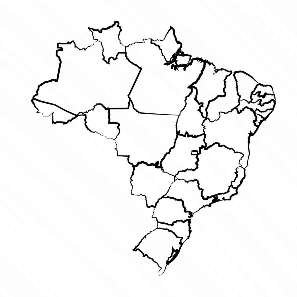 hand dragen Brasilien Karta illustration vektor