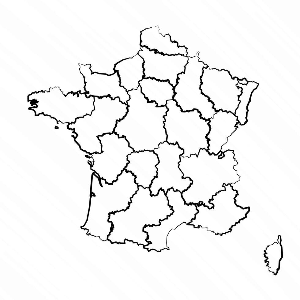 Hand gezeichnet Frankreich Karte Illustration vektor