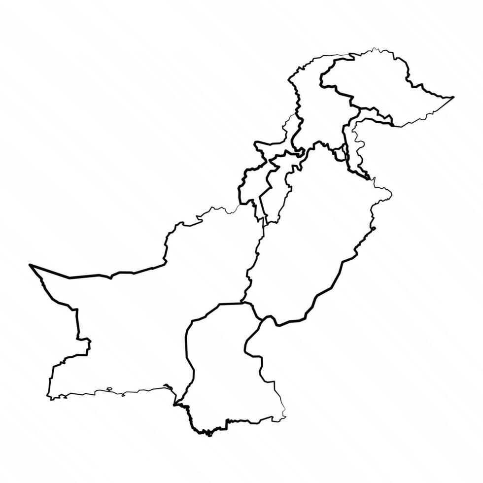 hand dragen pakistan Karta illustration vektor