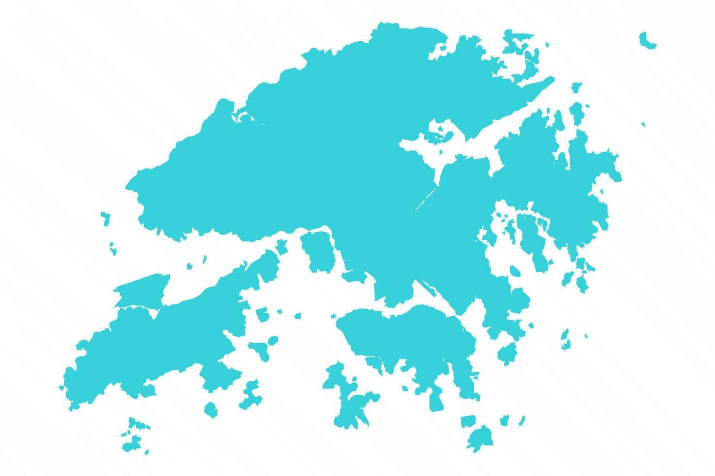 Vektor einfach Karte von Hong kong Land