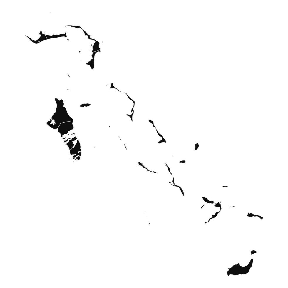 abstrakt Bahamas Silhouette detailliert Karte vektor