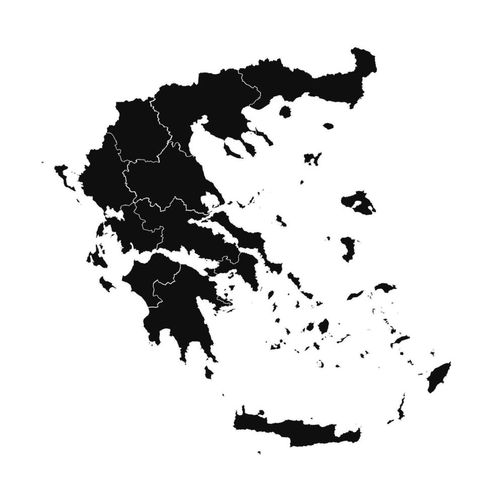 abstrakt Griechenland Silhouette detailliert Karte vektor