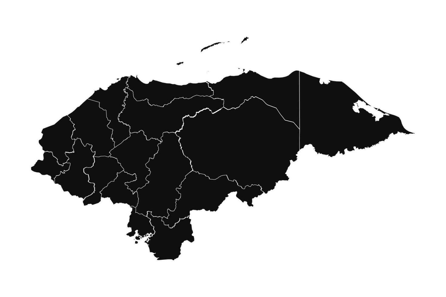 abstrakt Honduras Silhouette detailliert Karte vektor