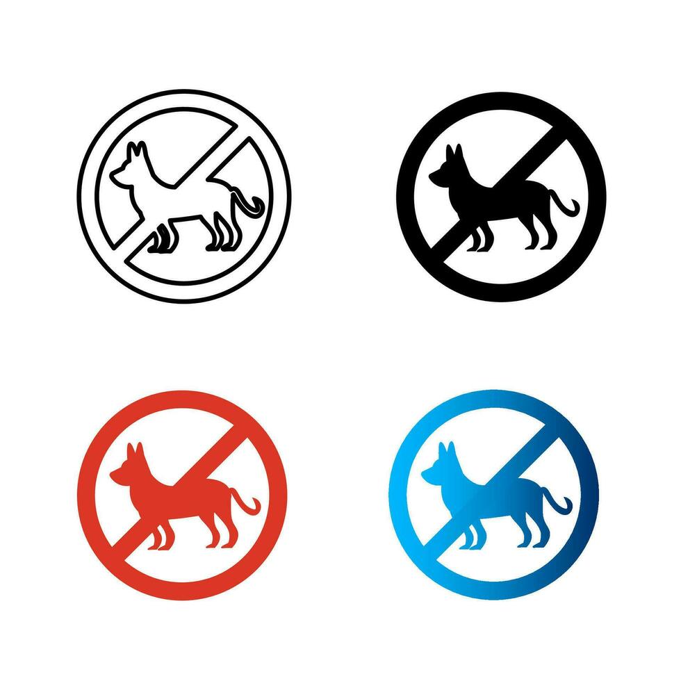 abstrakt Nein Hund Silhouette Illustration vektor