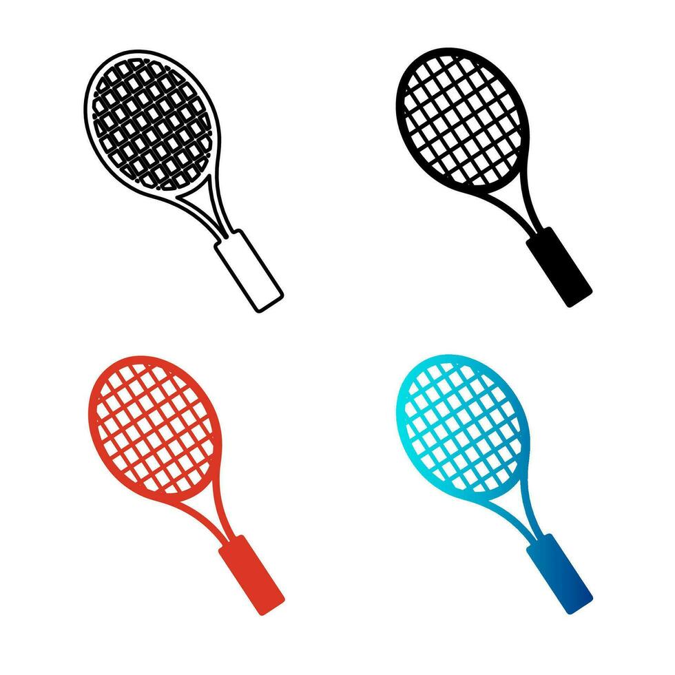 abstrakt tennis racket silhuett illustration vektor