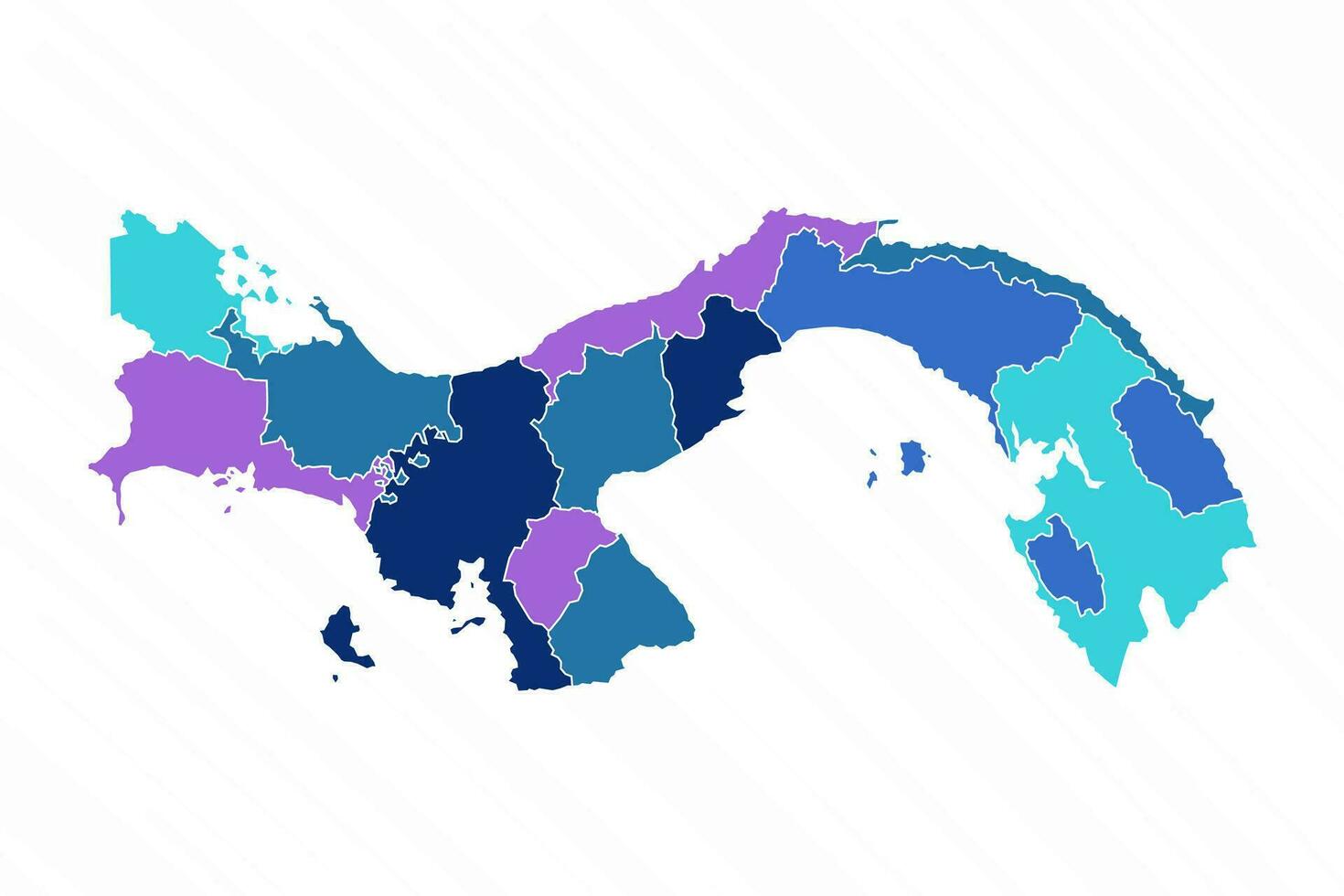 Mehrfarbig Karte von Panama mit Provinzen vektor