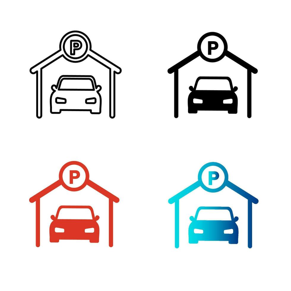 abstrakt Auto Parkplatz Silhouette Illustration vektor