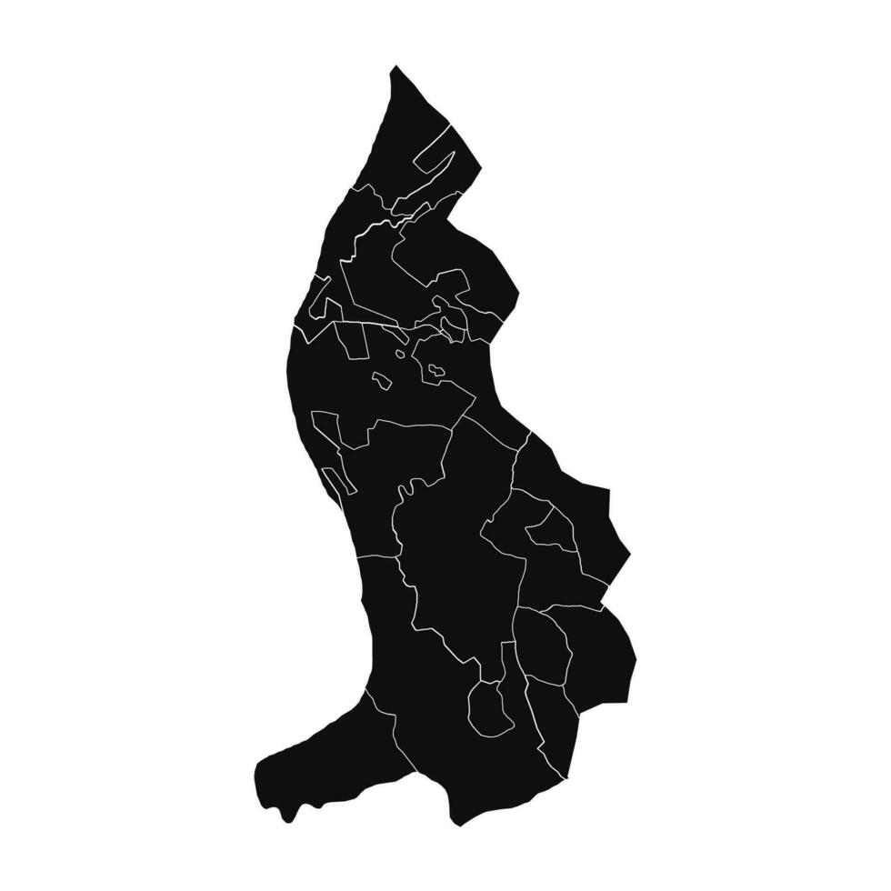 abstrakt Liechtenstein Silhouette detailliert Karte vektor