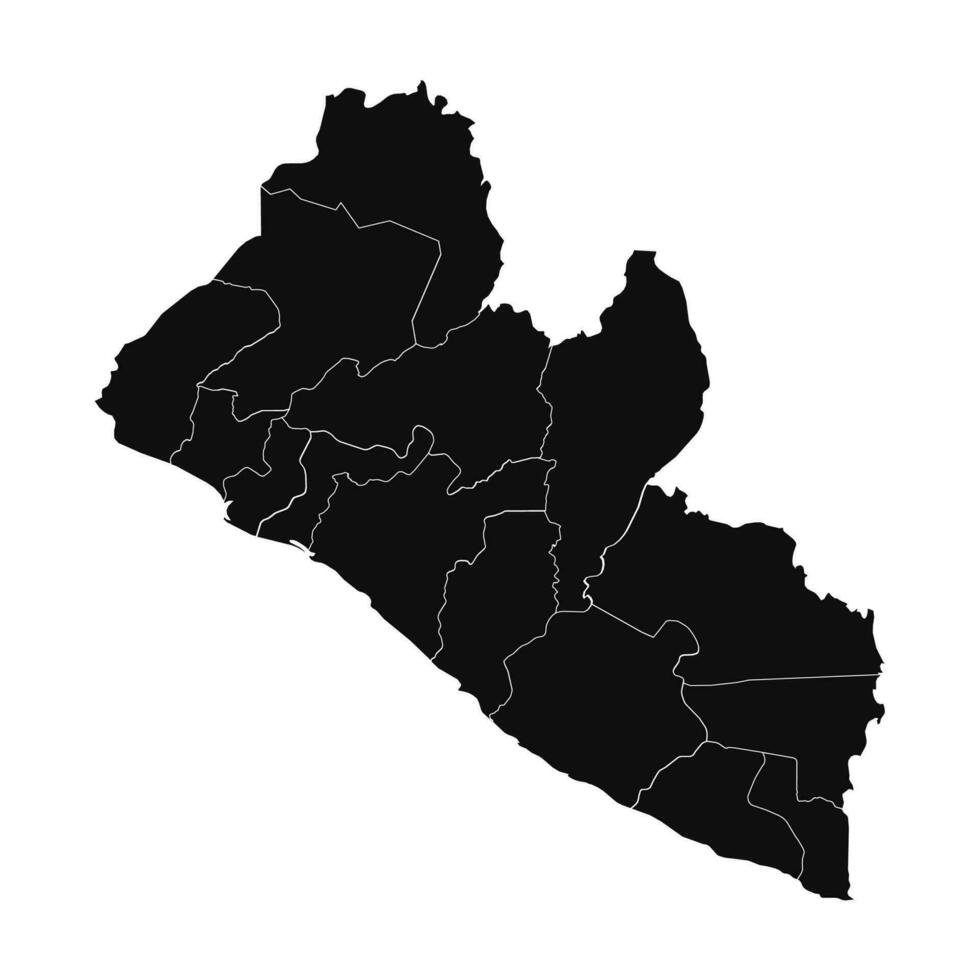 abstrakt Liberia Silhouette detailliert Karte vektor