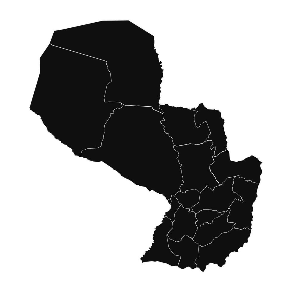 abstrakt Paraguay Silhouette detailliert Karte vektor