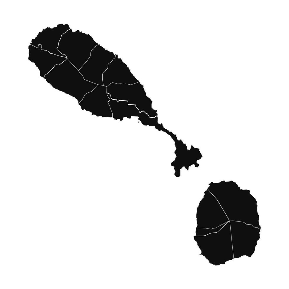 abstrakt helgon kitts och nevis silhuett detaljerad Karta vektor