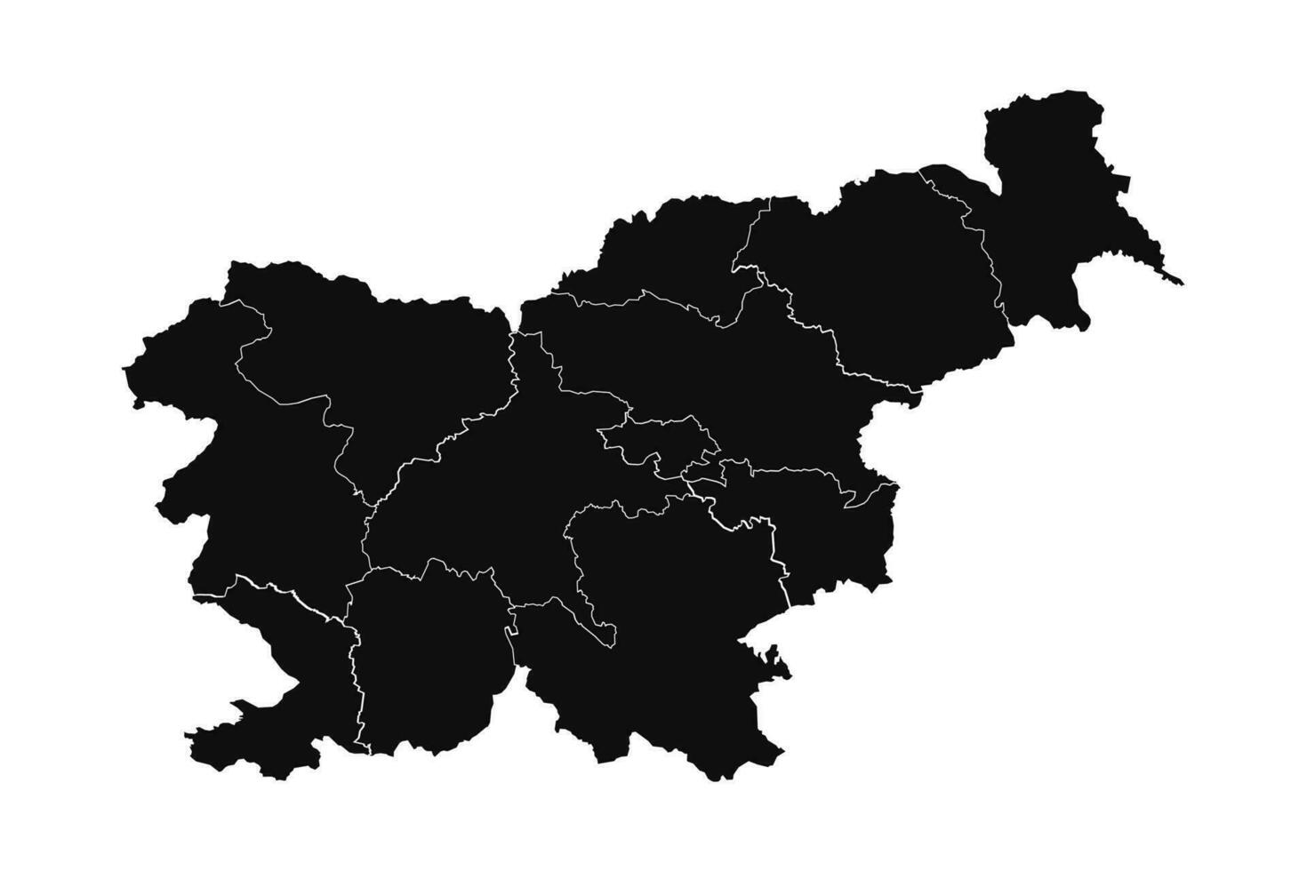 abstrakt Slowenien Silhouette detailliert Karte vektor
