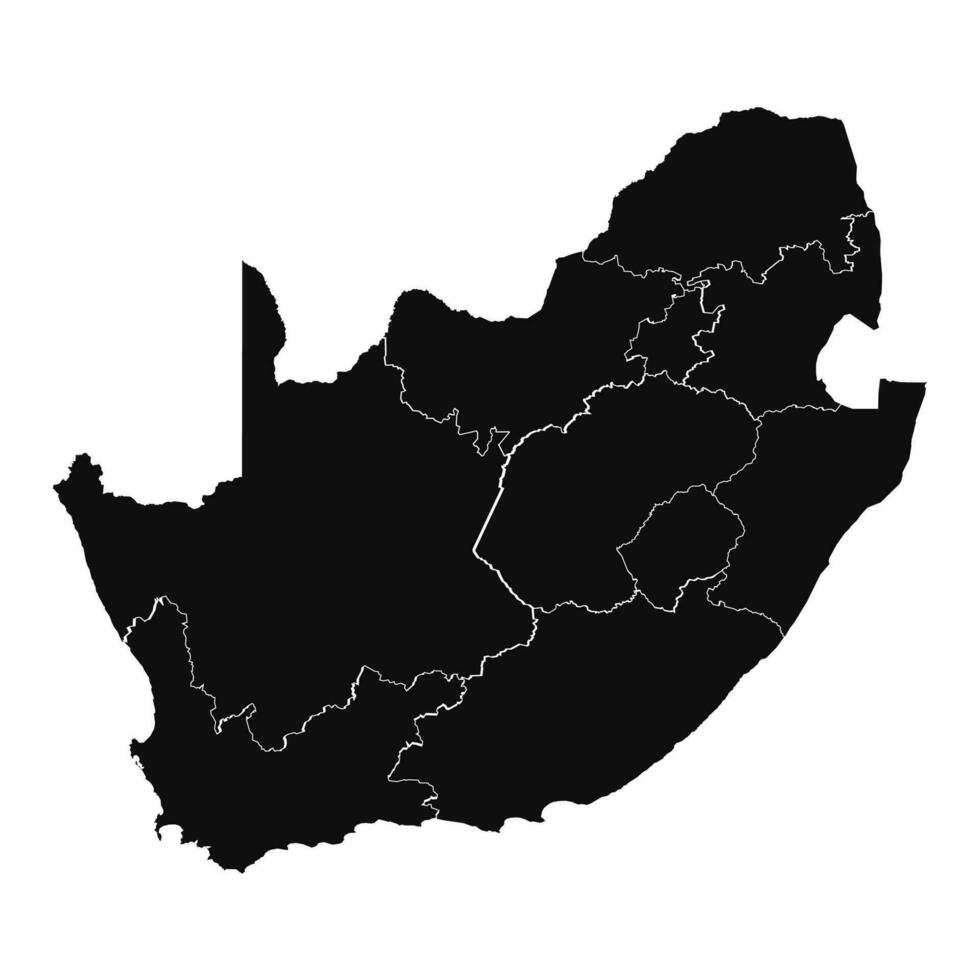 abstrakt söder afrika silhuett detaljerad Karta vektor