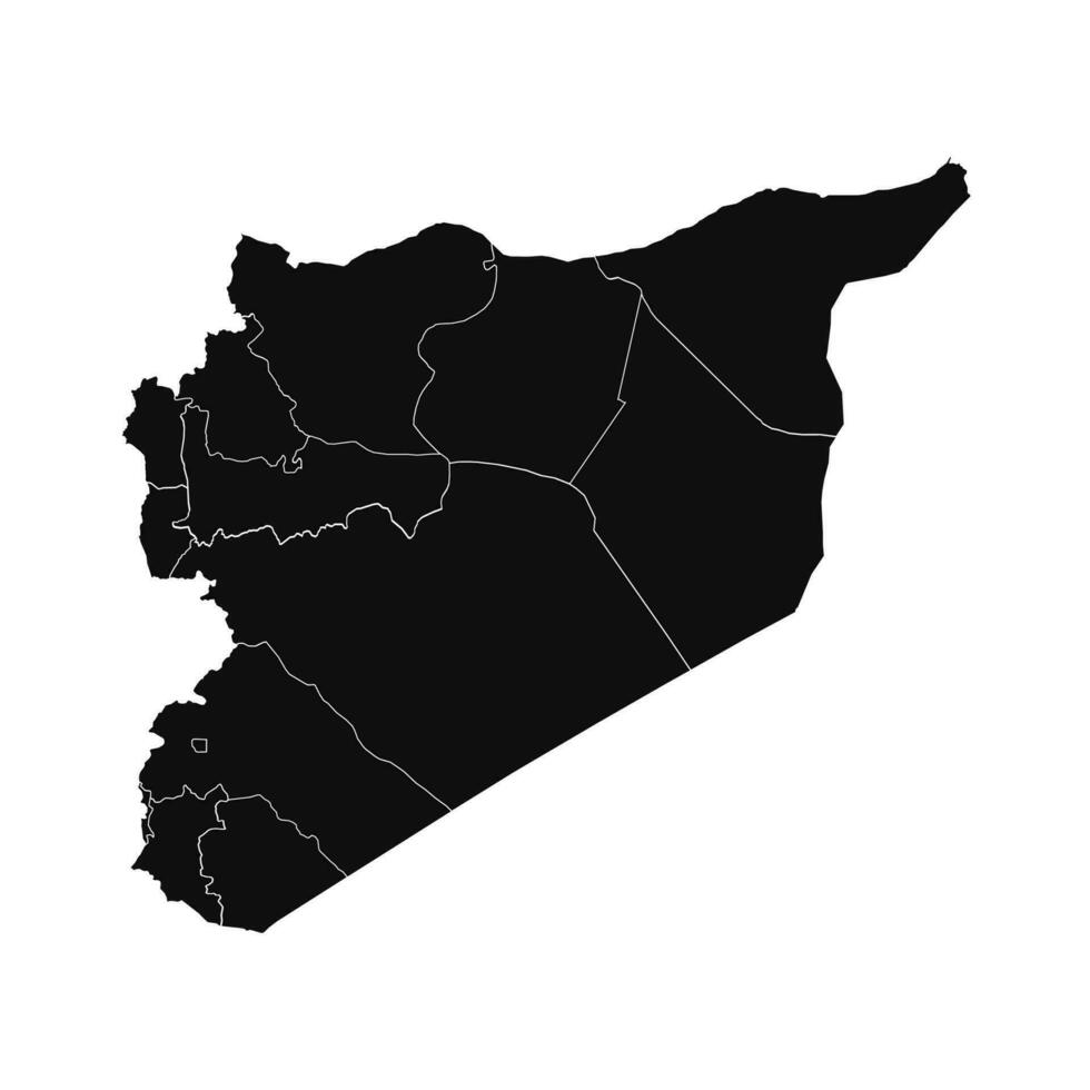 abstrakt Syrien Silhouette detailliert Karte vektor