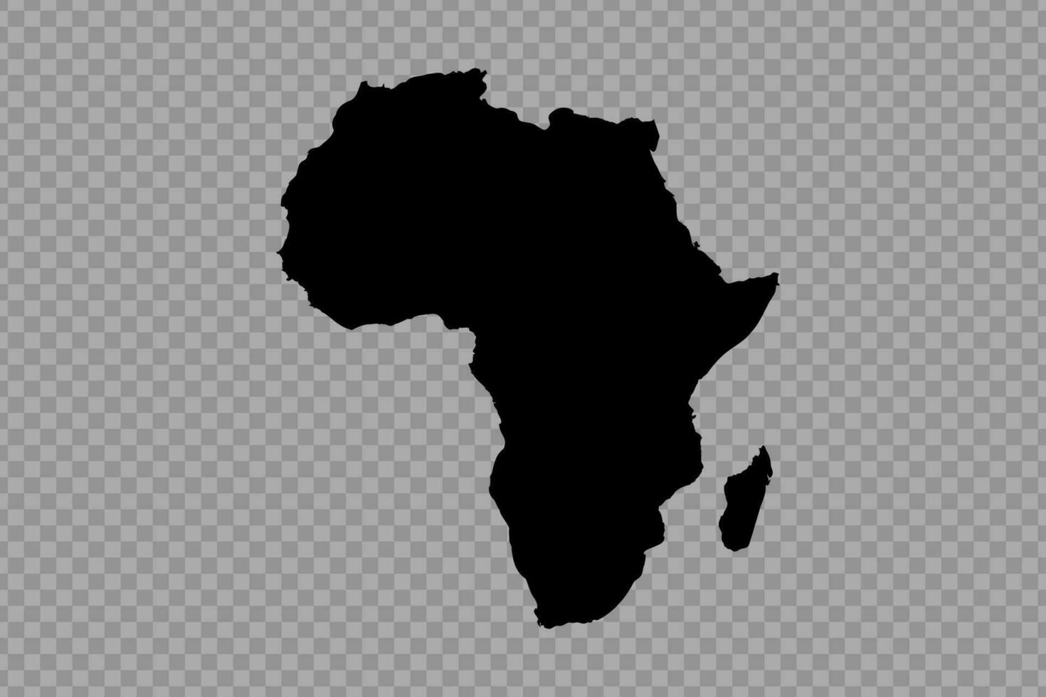 transparent Hintergrund Afrika einfach Karte vektor