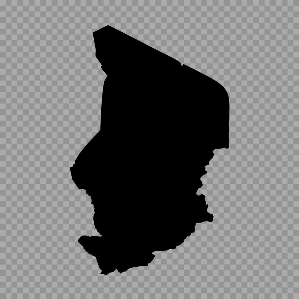 transparent Hintergrund Tschad einfach Karte vektor