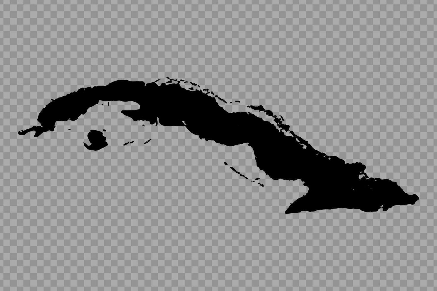transparent Hintergrund Kuba einfach Karte vektor