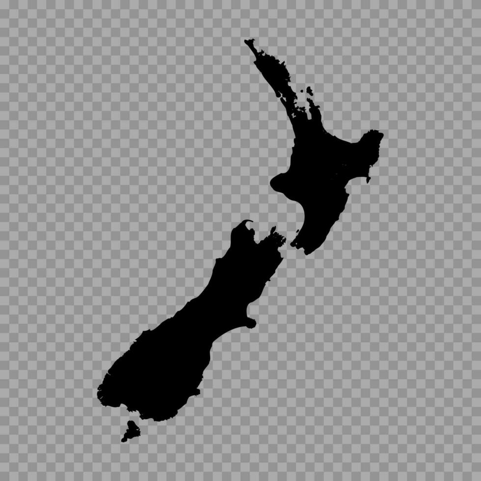 transparent Hintergrund Neu Neuseeland einfach Karte vektor