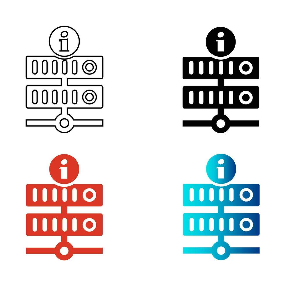 abstrakt Server die Info Silhouette Illustration vektor