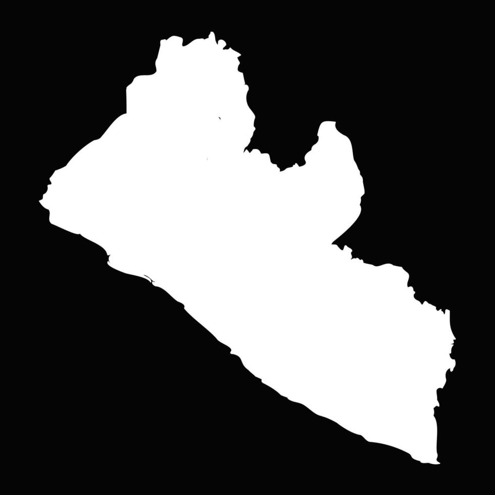 enkel Liberia Karta isolerat på svart bakgrund vektor