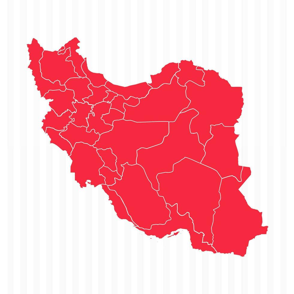 stater Karta av iran med detaljerad gränser vektor
